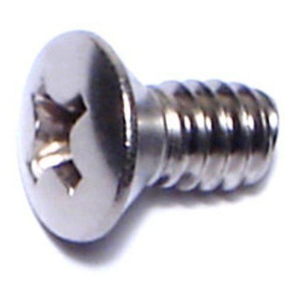 Midwest Fastener #10-24 x 3/8 in Phillips Oval Machine Screw, Plain Stainless Steel, 100 PK 05010